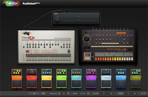 Screenshot der Audiotools von hobnox