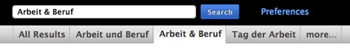 Tabs bei Cuil