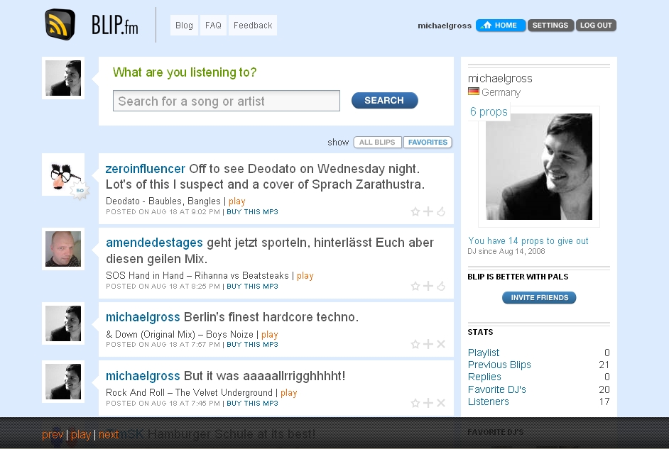Blip Ansicht