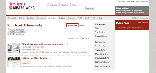 Screenshot aus dem Angebot von Mister Wong