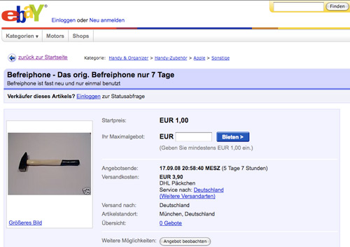 Befreiphone bei Ebay