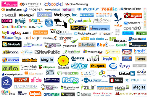 Auswahl an Web 2.0 Logos