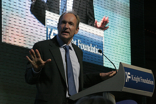 Tim Berners-Lee bei einem Vortrag