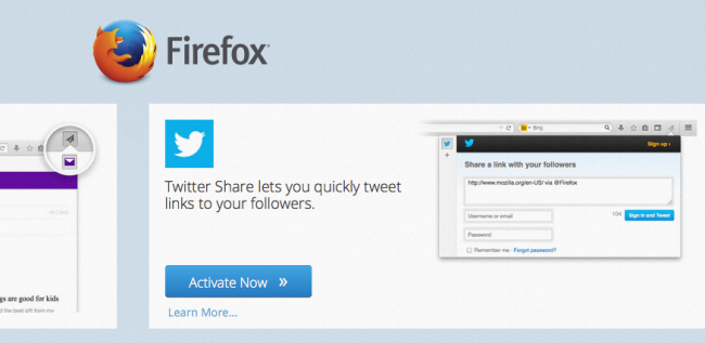 Add-on von Twitter für Firefox