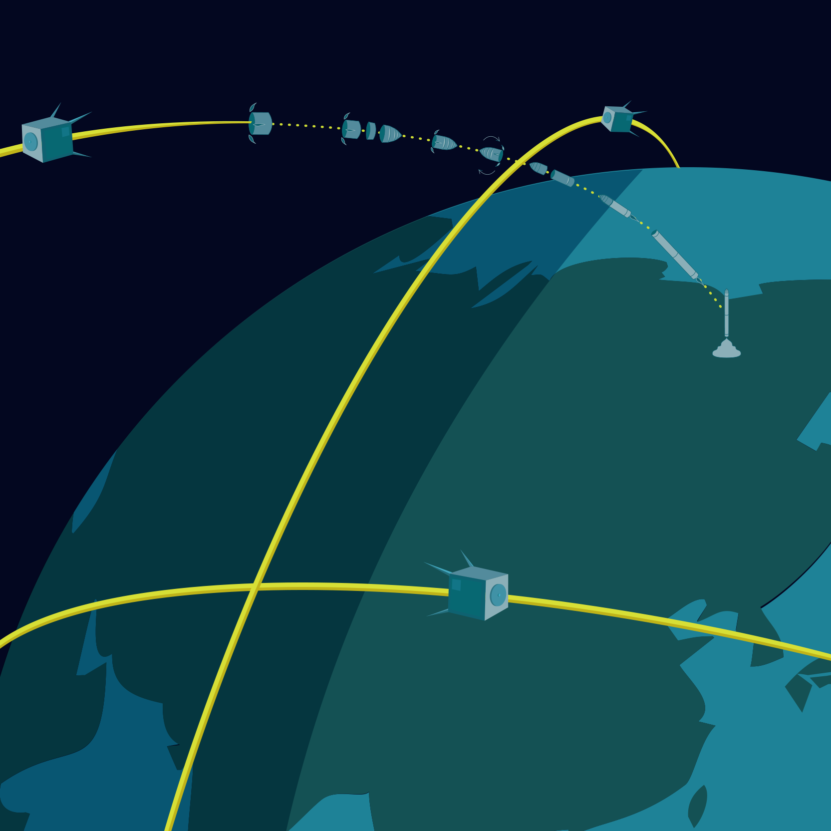 Umlaufbahn Satelliten (Image by Global Star ALE)