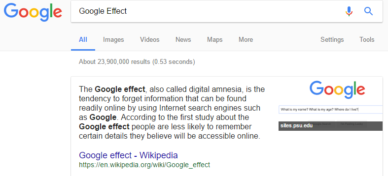 Google Effect