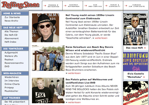 Screenshot Rolling Stone