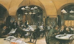 Cafe Griensteidl, 1896 (Bild: Reinhold Völkel [Public domain], via Wikimedia Commons)