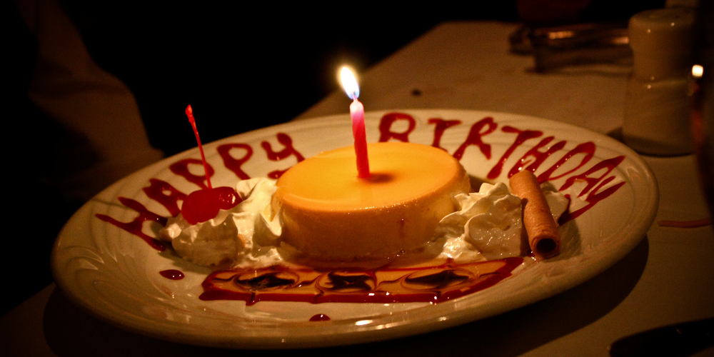 Birthday Flan (adapted) (Image by Basheer Tome [CC BY 2.0] via Flickr)