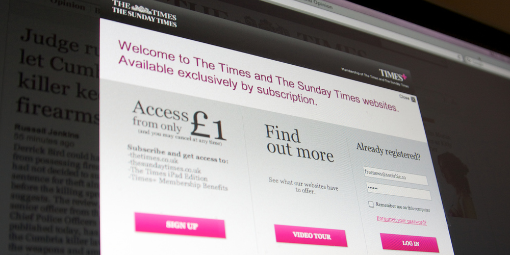 The Times paywall (adapted) (Image by The Sociable [CC BY-SA 2.0] via Flickr)