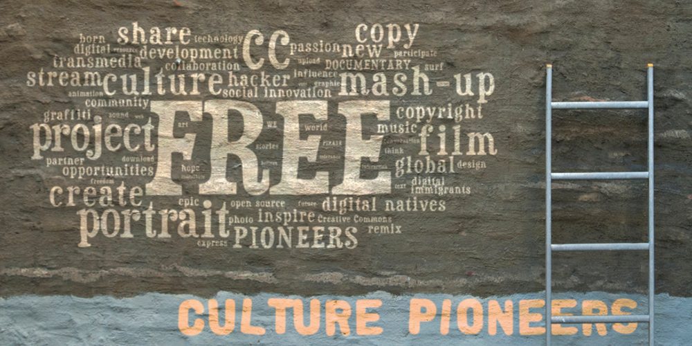 Open source free culture creative commons culture pioneers (adapted) (Image by Sweet Chili Arts [CC BY-SA 2.0] via Flickr)