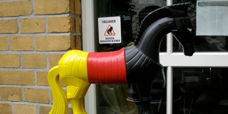 Troians keep out! (adapted) (Image by Martin aka Maha [CC BY-SA 2.0] via Flickr)