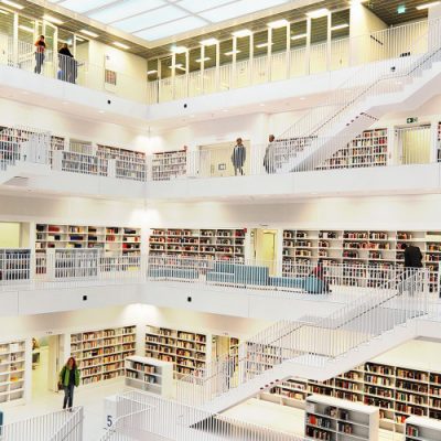 Bibliothek_Stuttgart_005 (adapted) (Image by Rob124 [CC BY 2.0] via Flickr)