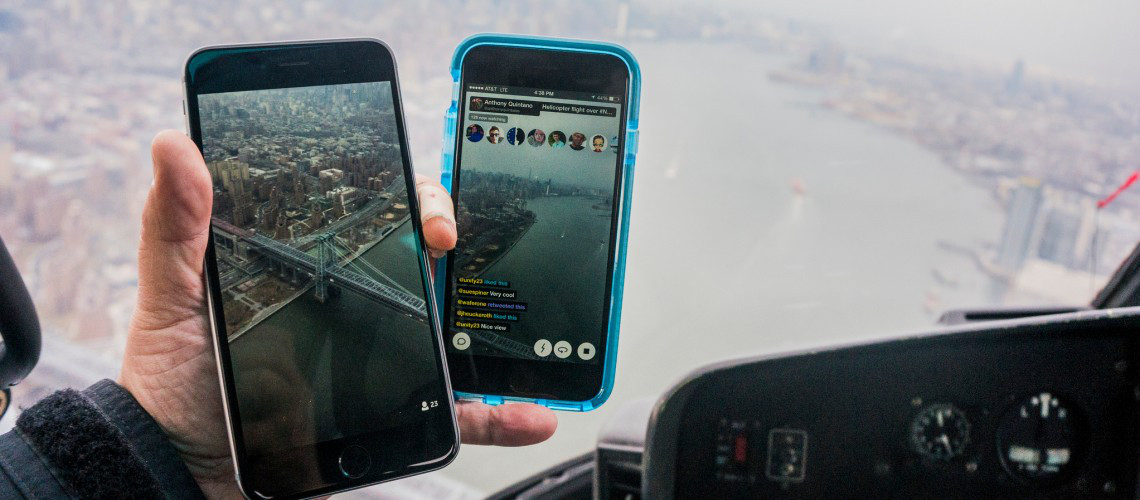 Meerkat App and Periscope App from Helicopter over New York City (adapted) (Image by Anthony Quintano [CC BY 2.0] via Flickr)