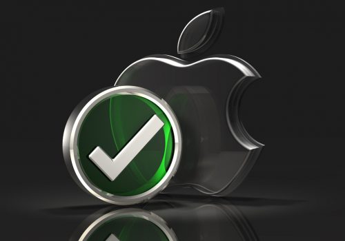 Apple Logo and Checkmark Symbol (adapted) (Image by C_osett [CC0 Public Domain] via Flickr)