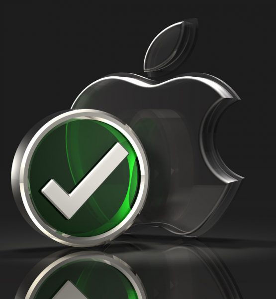 Apple Logo and Checkmark Symbol (adapted) (Image by C_osett [CC0 Public Domain] via Flickr)