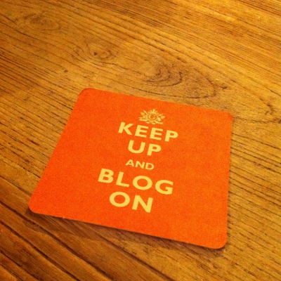 Keep up and blog on (adapted) (Image by Alexander Baxevanis [CC BY 2.0] via Flickr)