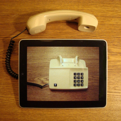 iPad telephony (adapted) (Image by Per-Olof Forsberg [CC BY 2.0] via Flickr)