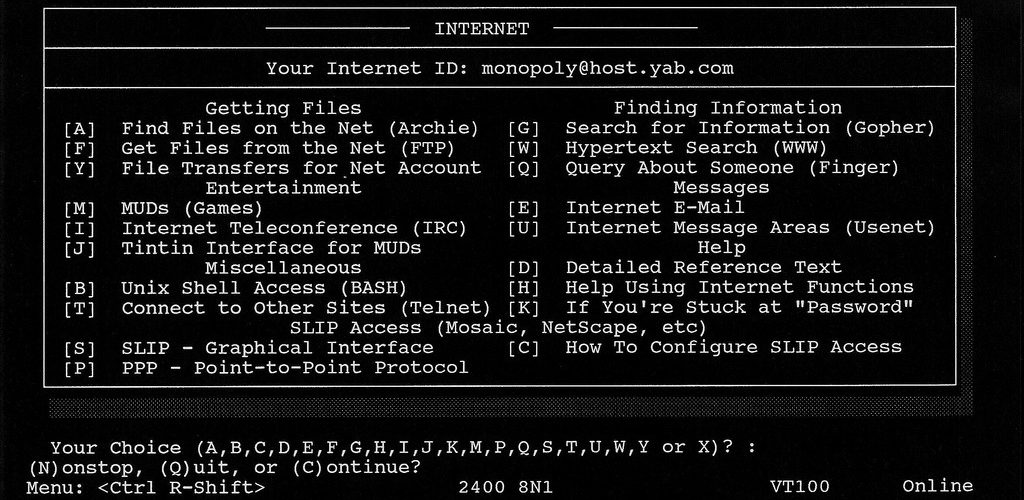 19941995 Flatland BBS Menu Screen (adapted) (Image by Tim Patterson Folgen [CC BY-SA 2.0] via flickr)