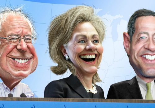 Top Three 2016 Democratic Candidates - Caricatures (adapted) (Image by DonkeyHotey [CC BY-SA 2.0] via flickr)