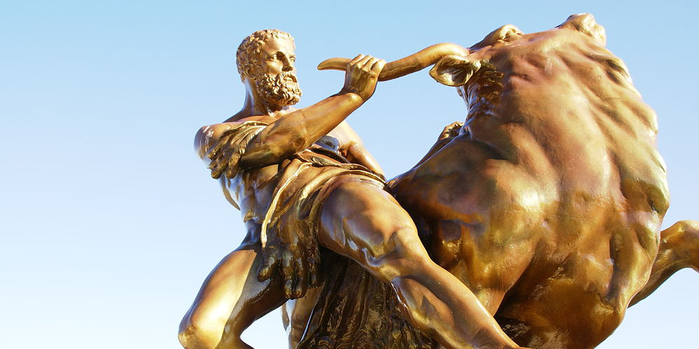 Herkules Statue in der Orangerie des Schloss Schwerin(Teaser Hermann Luyken(CC0-Public-Domain)via Wikimedia