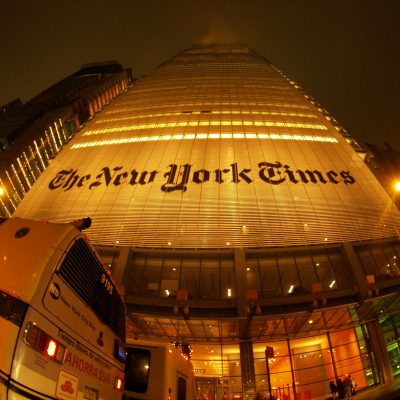 New York Times Building, NYC (adapted) (Image by Torrenegra [CC BY 2.0] via Flickr)