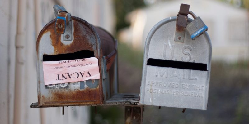 Rusted Mailboxes (adapted) (Image by aaron nunez [CC BY 2.0] via Flickr)