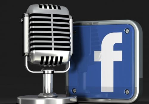 Microphone and Facebook Logo (adapted) (Image by C_osett [CC0 Public Domain] via flickr)