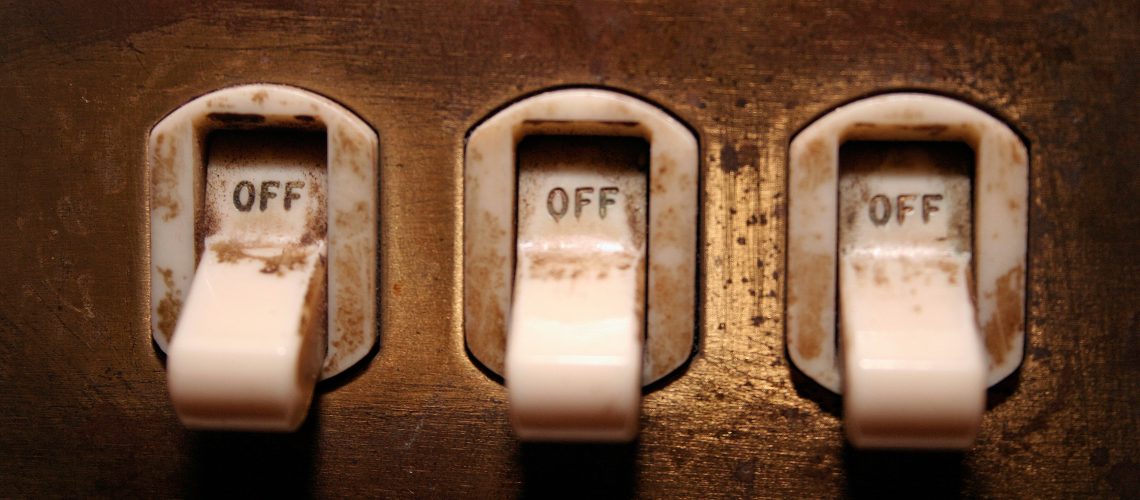 Old Light Switches (adapted) (Image by Paul Cross [CC BY 2.0] via Flickr)