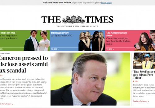 Screenshot The Times