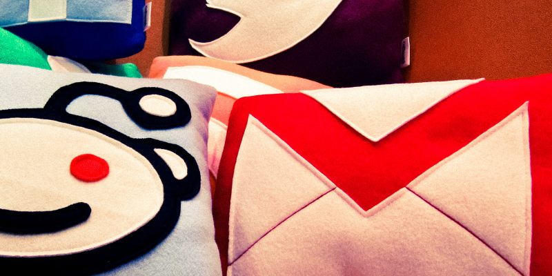 Social Media Pillows (adapted) (Image by Nan Palmero [CC BY 2.0] via Flickr)