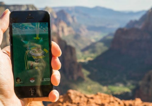 Pokemon Gym at the peak of Zion Observation Point (adapted) (Image by Tydence Davis [CC BY 2.0] via flickr)