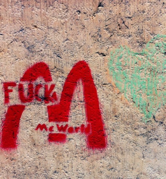 Love & Hate - #graffiti #stencil #crayon #heart #mcdonalds (adapted) (Image by spoxx [CC BY-SA 20] via flickr)