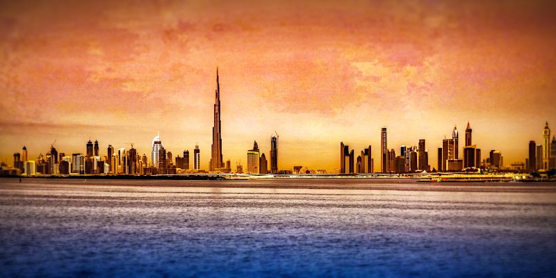 Dubai Skyline (adapted) (Image by Fariz Safarulla [CC BY-SA 20] via flickr)