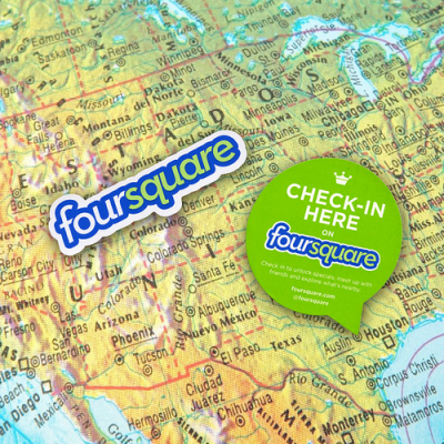 FourSquare (adapted) (Image by StickerGiant Custom Stickers [CC BY 2.0] via Flickr)