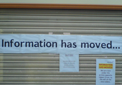 Information has moved (adapted) (Image by John [CC BY-SA 2.0] via Flickr)