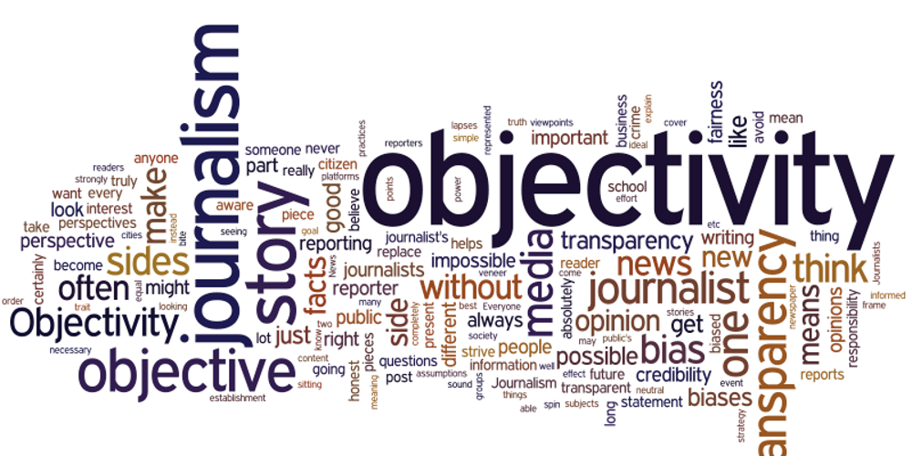 Objectivity in Journalism Wordle (adapted) (Image by Spot Us [CC BY-SA 2.0] via Flickr)