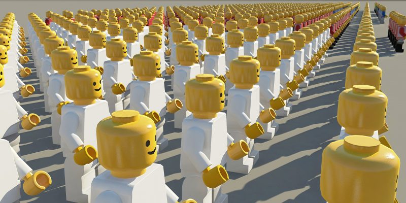 Menschenmenge (adapted) (Image by mwewering [CC0 Public Domain] via pixabay)