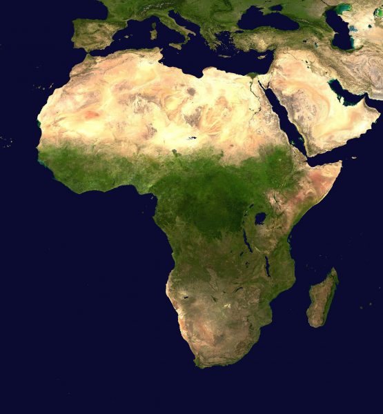 Afrika (adapted) (Image by WikiImages [CC0 Public Domain] via pixabay)