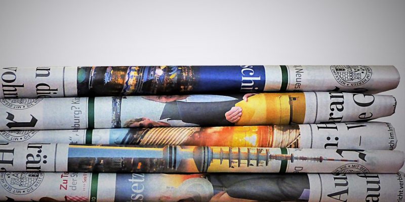 newspaper (adapted) (image by bykst [CC0] via pixabay)