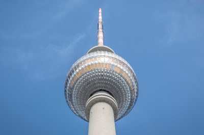 Tower, television tower, blue sky and tall (adapted) (Image by Markus Spiske [CC0 Public Domain] via Unsplash)