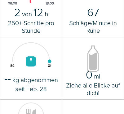 Fitbit App Starbildschirm 2