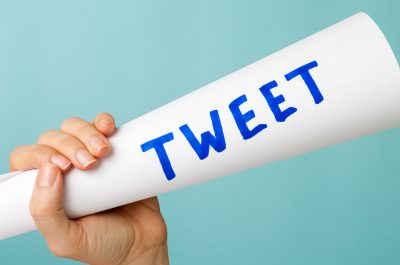Tweet megaphone concept