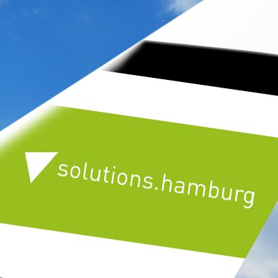 Logo der Solutions Hamburg auf einer Flugzeug-Finne