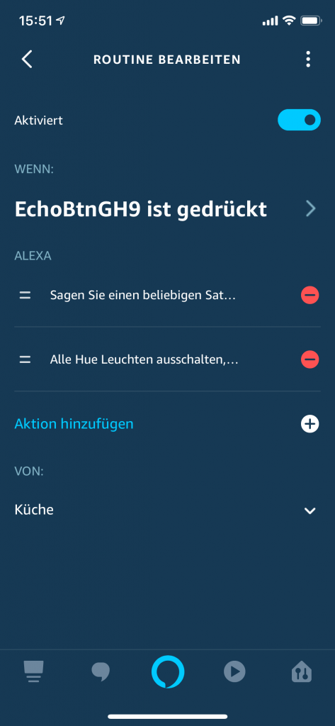 Echo Buttons Alexa App Routine