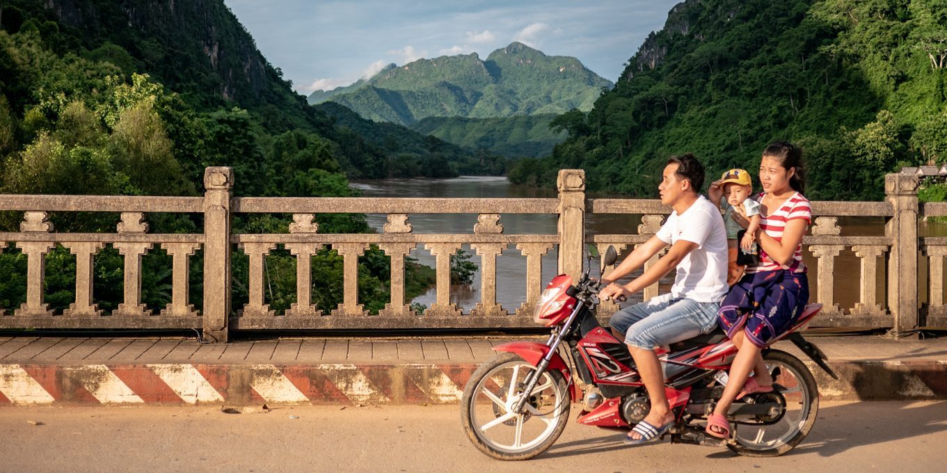 Laos Mekong Brücke