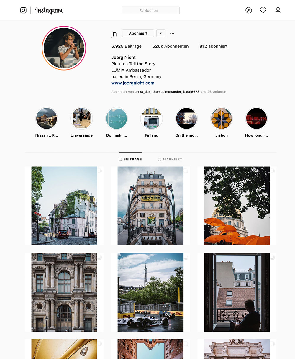 Jörg Nicht hat mit seinen Fotos großen Erfolg auf Instagram