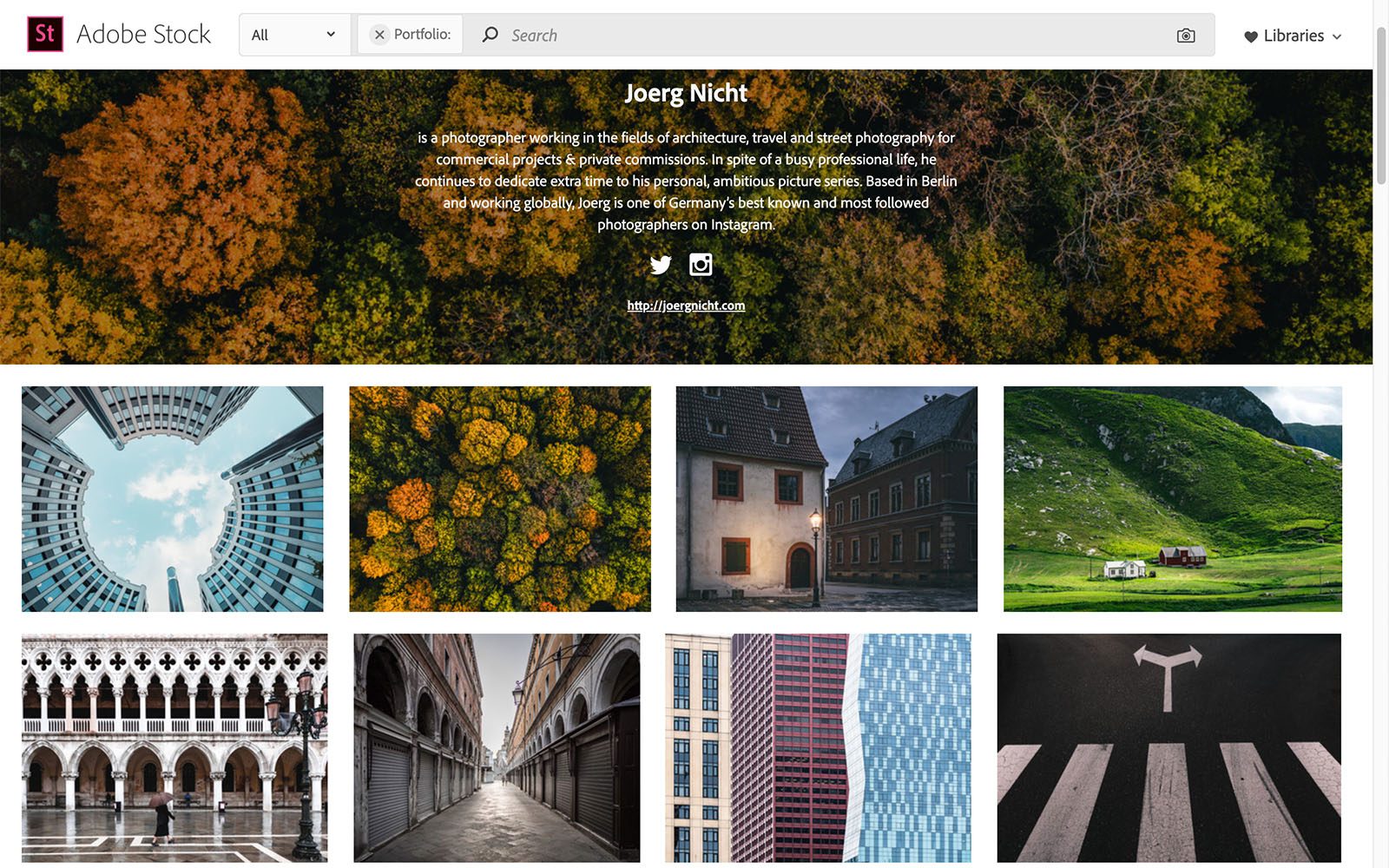Jörg Nicht Adobe Stock Portfolio Screenshot