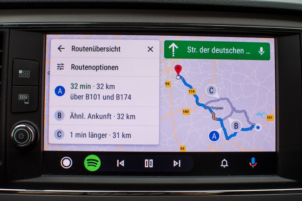 Google Maps auf Android Auto