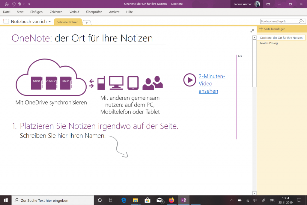 OneNote ist für digitale Notizbücher eine gute Wahl